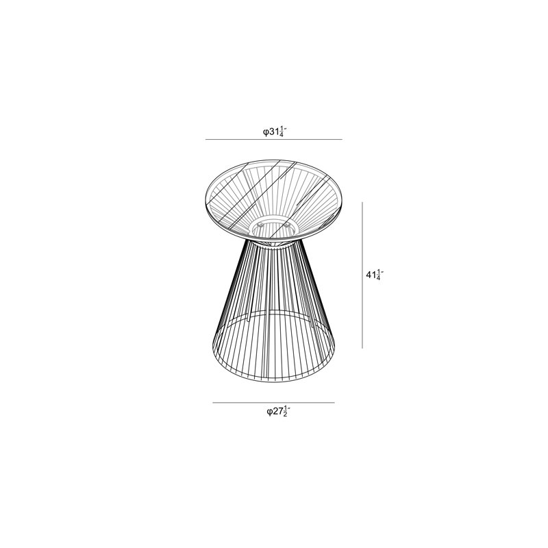 Round Glass Outdoor Bar Table, Space Grey