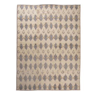 Beige Moroccan Wool Rug - 12' x 16'