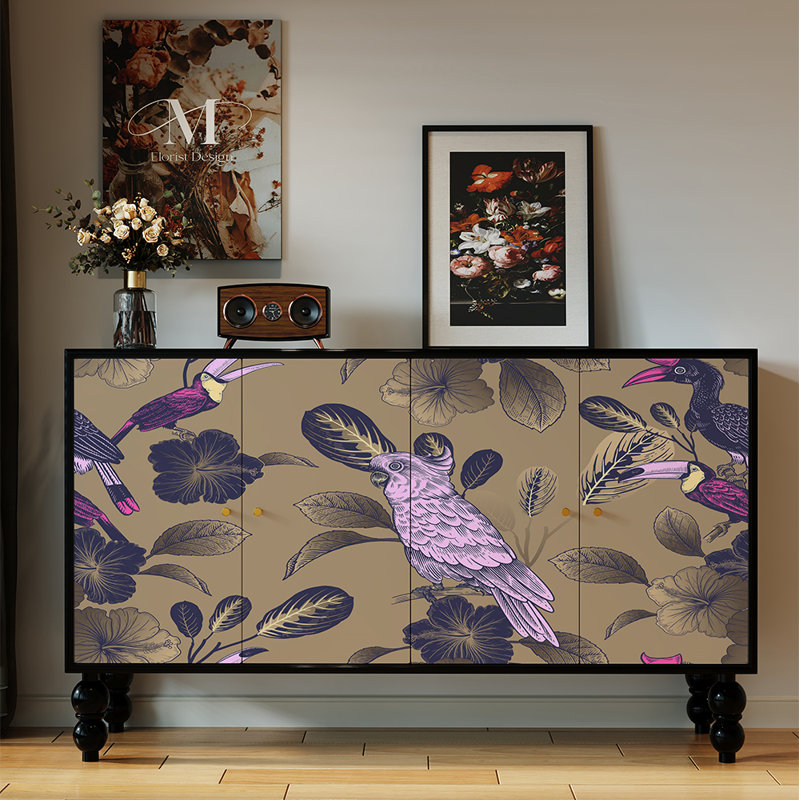 Buffet en bois massif de style français
