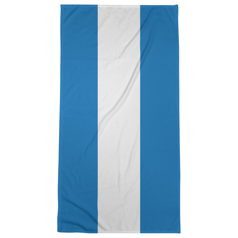 Cotton Blend Lightweight Bath Towel, Royal Blue/White