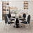 Round Pedestal Tempered Glass Dining Table-84332888-84334241