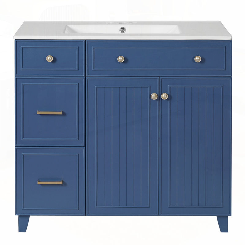 Meuble-lavabo moderne avec des fonctionnalités avancées pour une fonctionnalité améliorée, Bleu