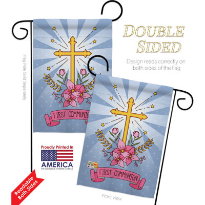 Double Sided 18.5'' H x 13'' W Polyester Flag Set