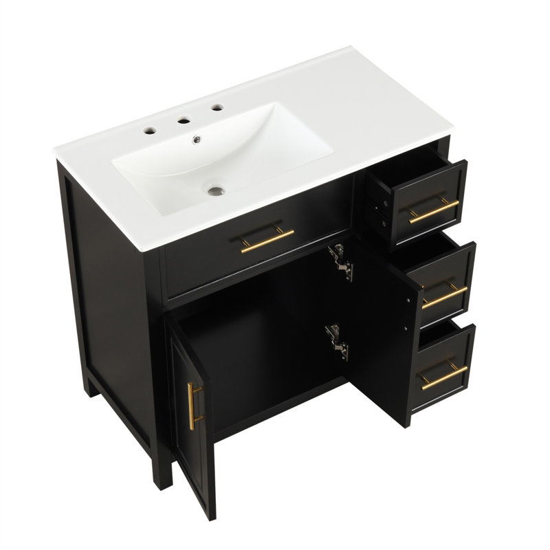 Versatile Bathroom Vanity With Multiple Storage Options And Durable Construction