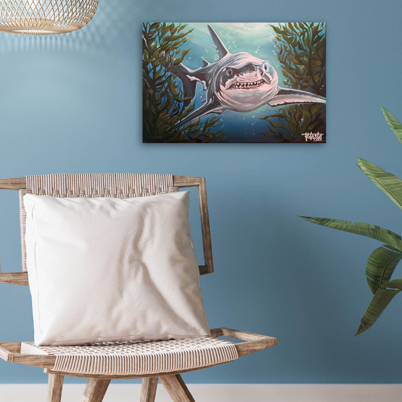 Toile tendue avec châssis 12 po x 18 po Studio Great Todd Laslo «Great White», H 12 po x l 18 po