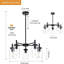Luminaires suspendus 5 lumières contemporaines-892212590
