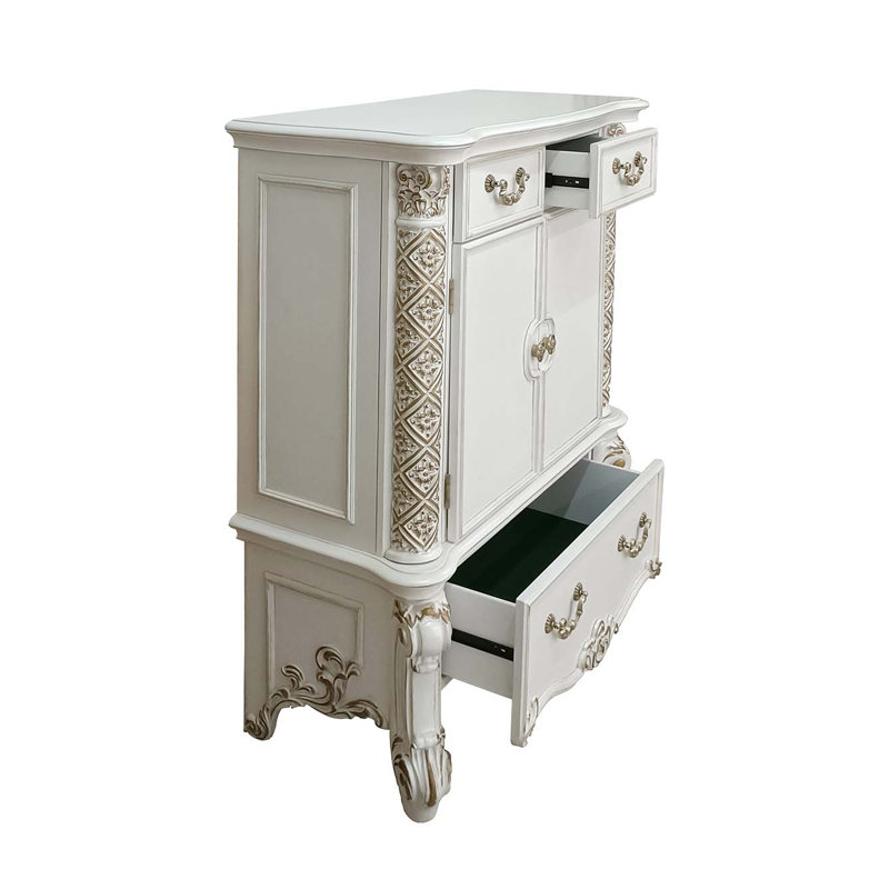 Commode 3 tiroirs Carlene, Perle antique
