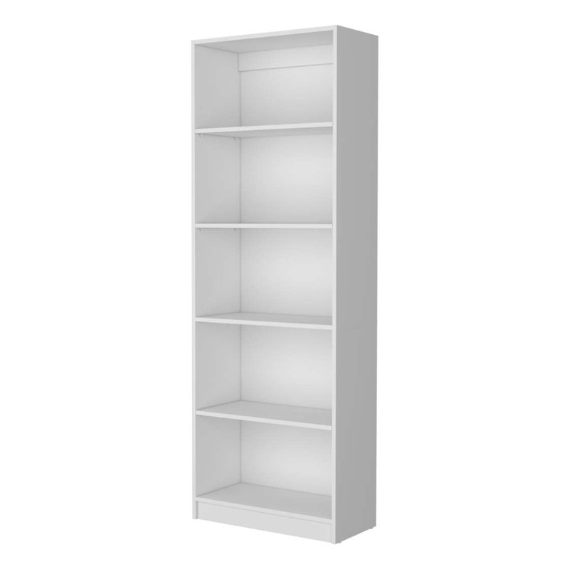 5-Shelf Bookcase With Open Storage Ideal For Organizing And Displaying Belongings, White