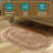 Sandcliff Cotton Non-Skid Machine Washable 2 Piece Oval Bathroom Rug Set-93590675