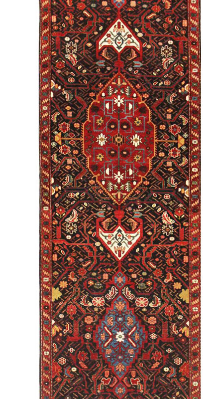 Bijar One-of-a-Kind Runner 3'5" X 14'3" New Age Runner Wool Area Rug in
