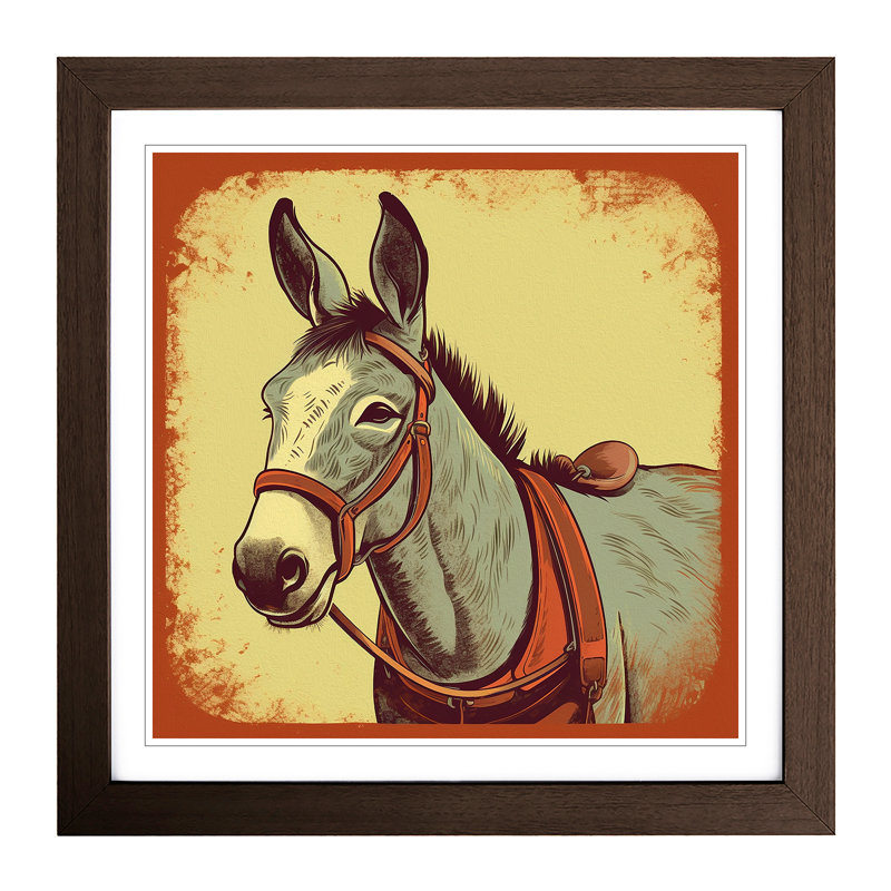 Single Picture Frame Print on Wood, Walnut