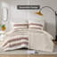 Durable 3-piece Terracotta Bedding Set, Polyester Comfort With Modern Style