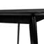 Table de salle à manger Exquise de style Mid-Century, noir, l 58,33 po x P 35,19 po, H 29,52 po, plateau en faux bois et pieds en bois d'hévéa massif, assemblage requis et inspiré