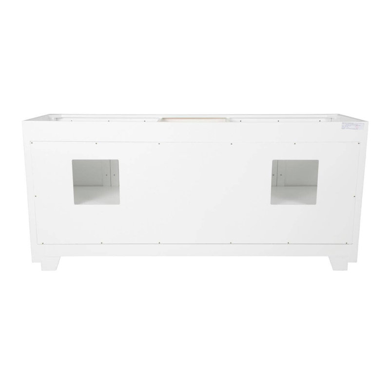 Base de meuble-lavabo double 71,25 po seulement, Blanc