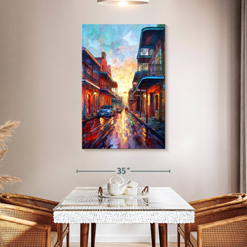 Vibrant Bourbon Street sur toile, H 48 po x l 32 po x P 1,25 po