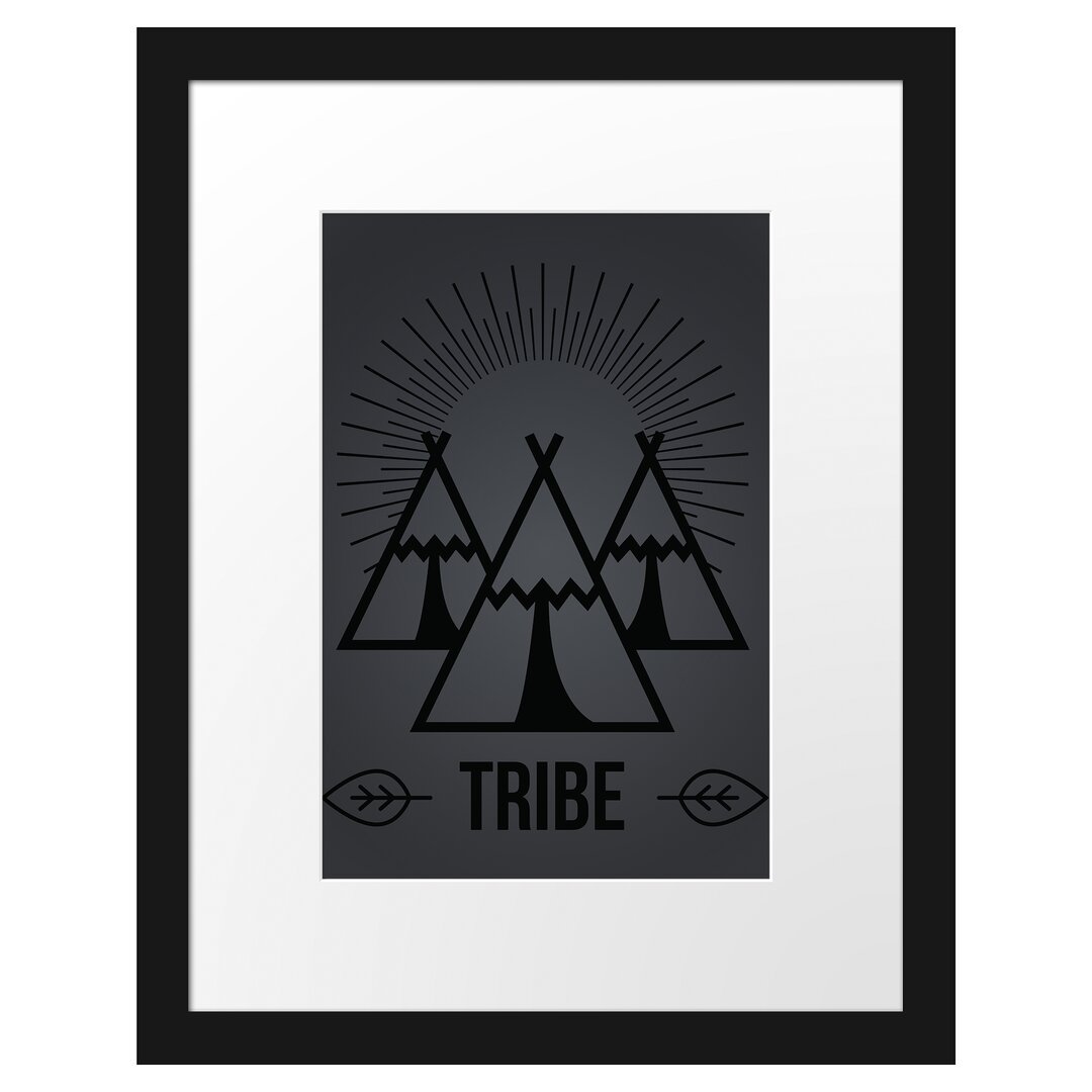 Gerahmtes Poster Tribe Black