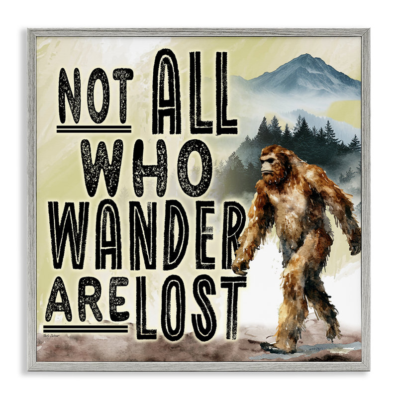 «Not All Who Wander», estampe numérique, conception par Nicole DeCamp, Estampe numérique Farmhouse, H 12 po x l 12 po