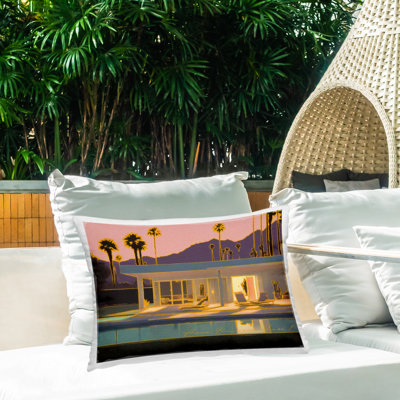 Coussin d'extérieur Sunset Glow Summer Pool