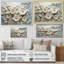 Orchidée blanche jardin de branches 9 - Art mural floral abstrait-728981180-728981157