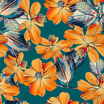 Fleur jaune Gorgi-25, motif sans couture