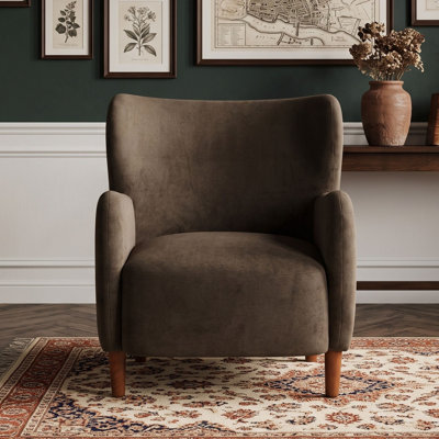 Fauteuil club à oreilles rembourré