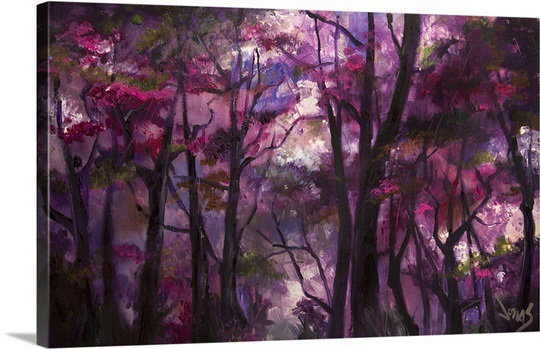 «Wild and Romantic» par Aniesa, reproduction d'art, H 15 po x l 24 po x p 1,5 po, Toile