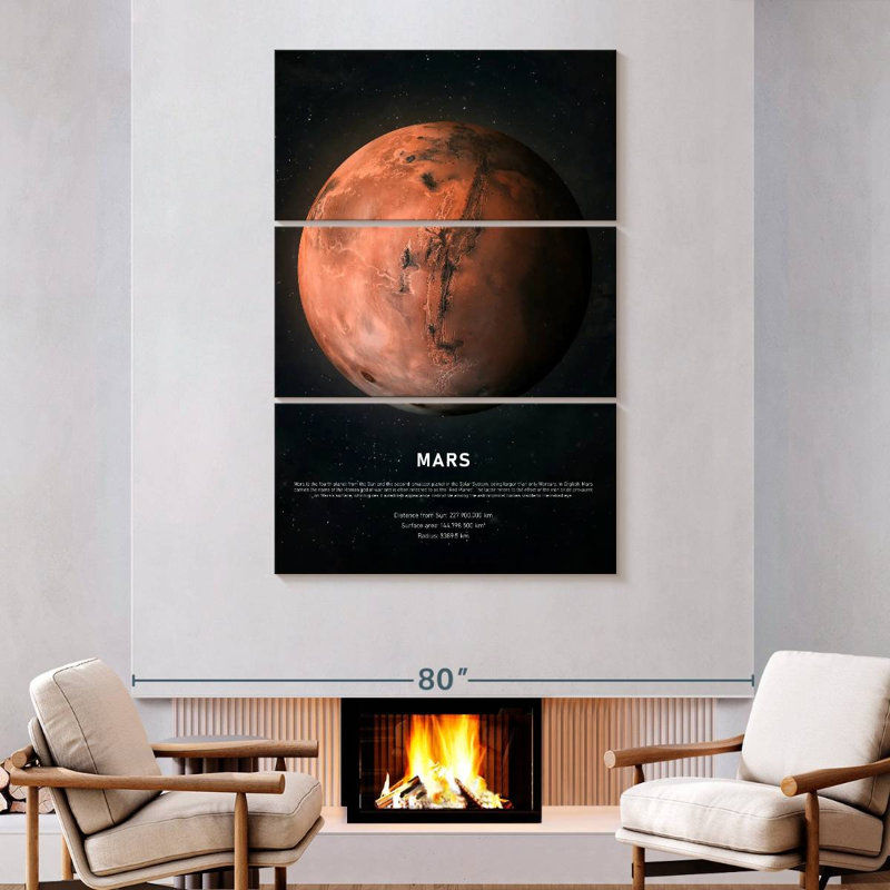 Oberle Description Of Mars, 74" H x 48" W