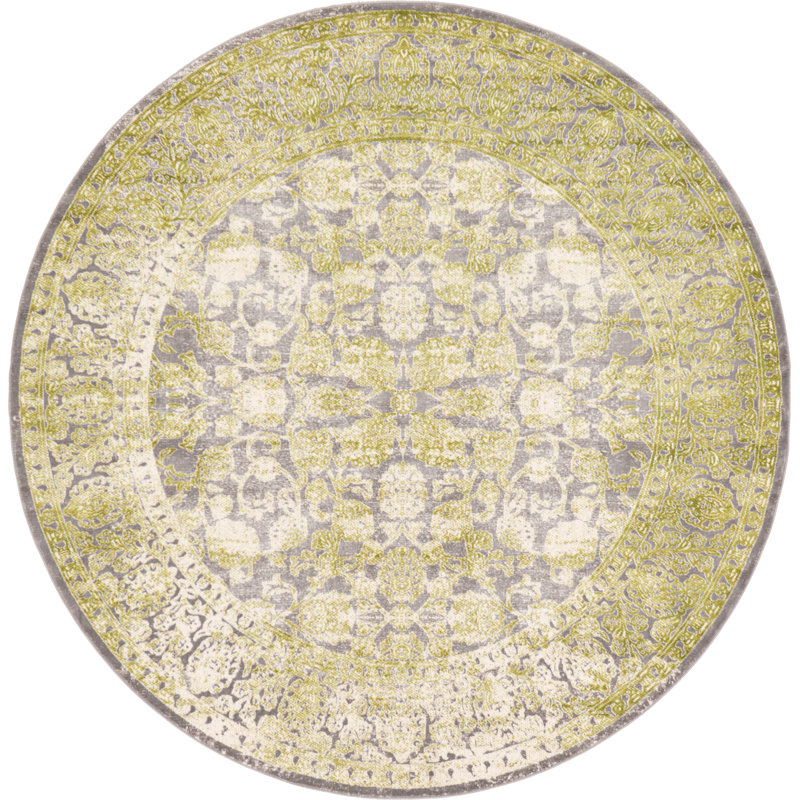 Tapis vert clair Folkeste, Rond 8 pi