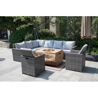 8 - Person Patio Conversation Set with Cushions
