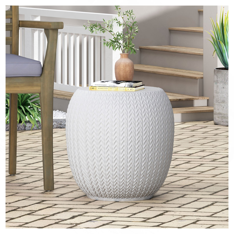 Outdoor Lightweight Concrete Side Table