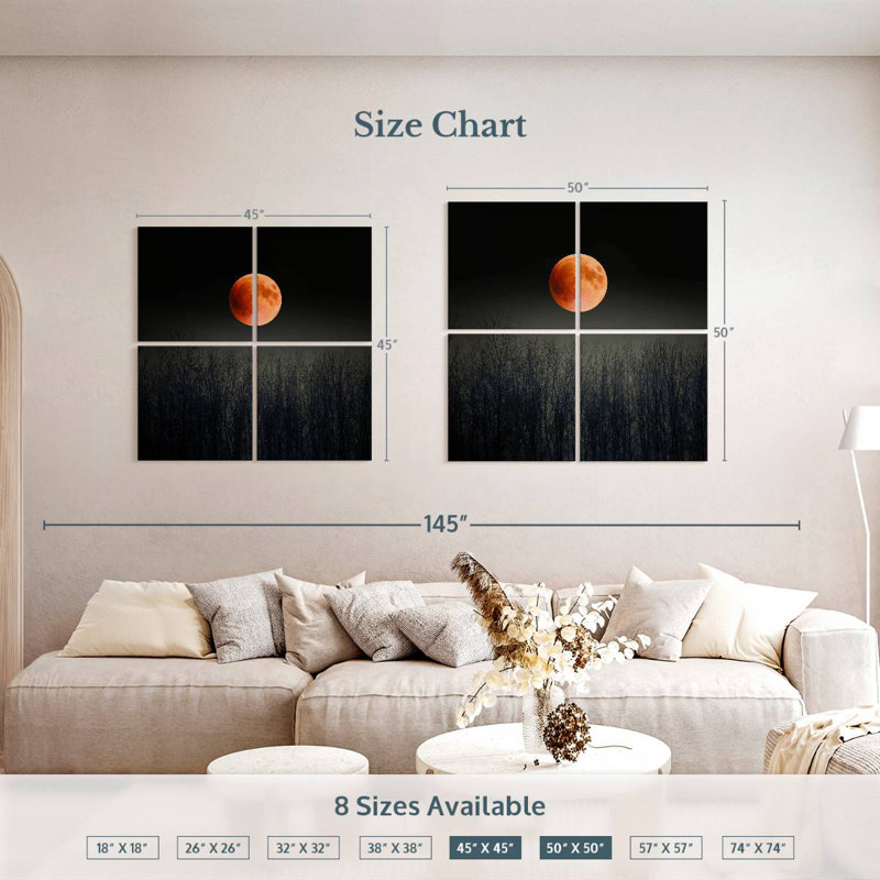 Oberle Mystical Blood Moon, 50'' H x 50'' W