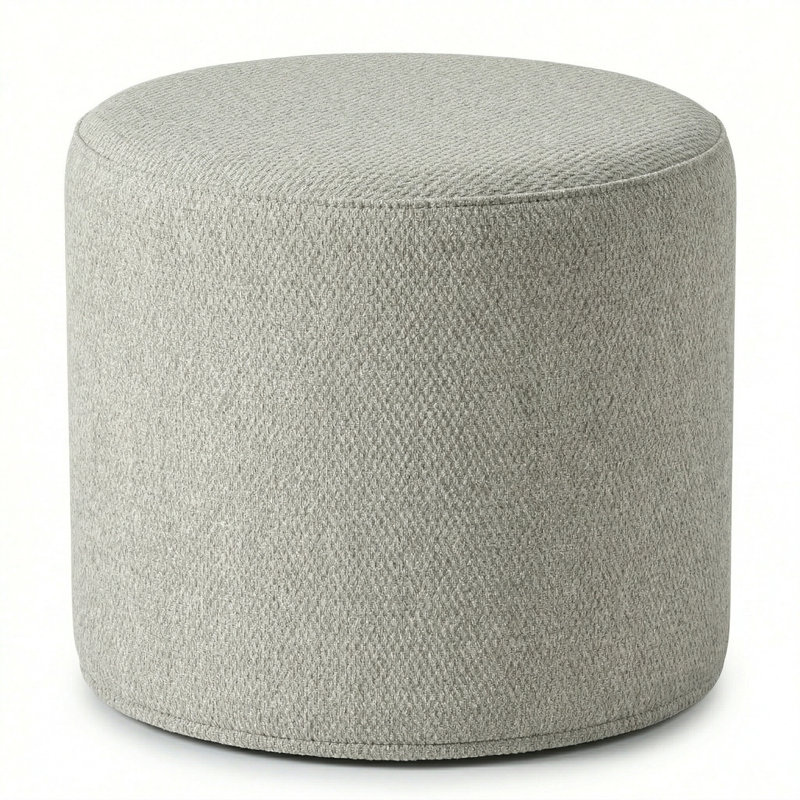 Berlin Gardens Lilly Hive 20" Round Pouf, Cream