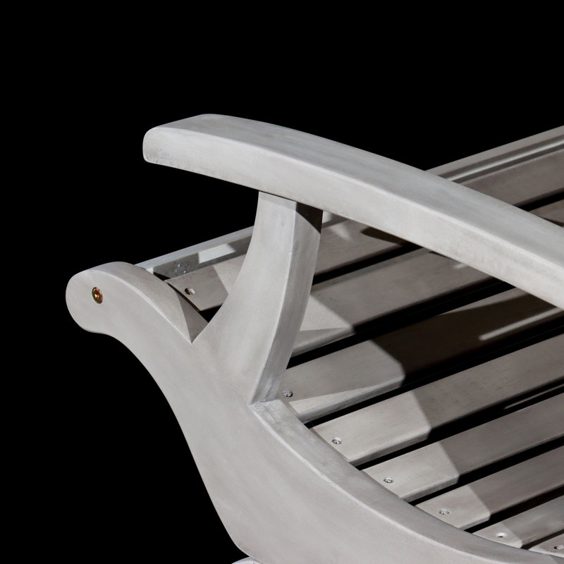 Armchair, Wood Chair For Outdoor, Patio Armchair For Outdoor, Silver Gray
