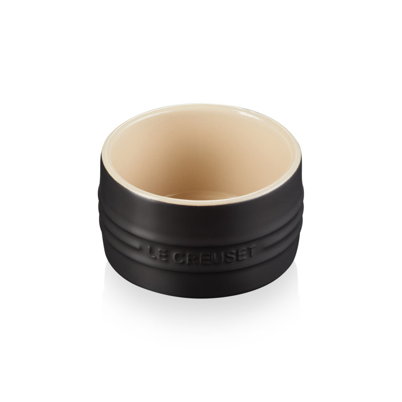 Le Creuset Stoneware Stackable Ramekins, Satin Black