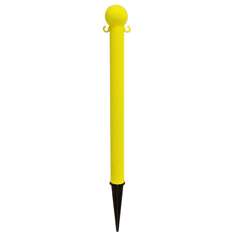 Poteau de sol Deluxe, H 35 po x l 3 po x P 3 po, Jaune