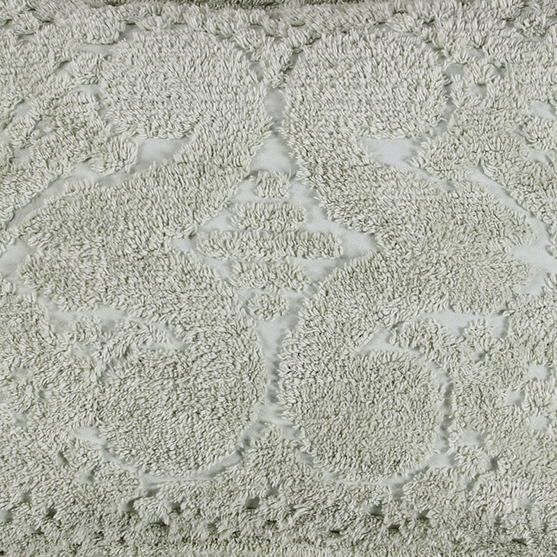 Ashton Collection 100% Cotton Chenille Tufted Pillow Sham, Medallion Design, Soft Breathable, OEKO-TEX Certified, Machine Washable, All-Season, 20" x 36", Sage