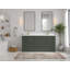Meuble-lavabo double autoportant 72 po avec plateau en quartz Alys (option poignées)
