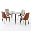 Ensemble de salle à manger 5 pièces 50 "avec chaises rembourrées Contemporary-92611035-92611031