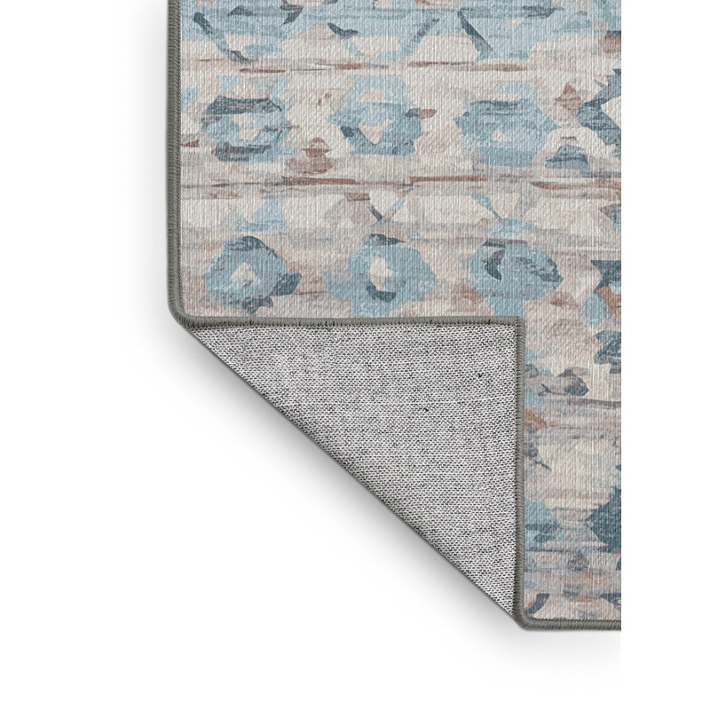 Tapis gris lavable à la machine, Carré 6 pi