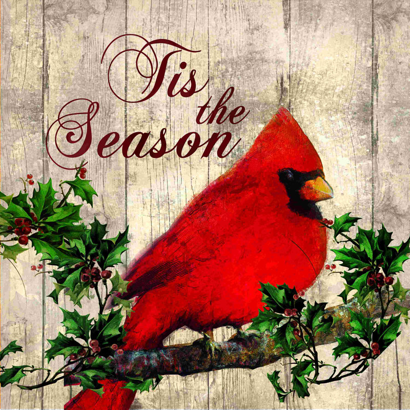 Tis The Season Cardinal par - on, H 20 po x l 20 po x P 1,25 po