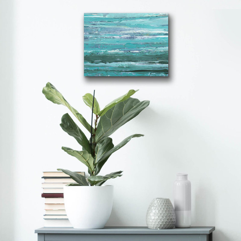 «Linear Tides 2» par Ethan Harper, art mural en verre acrylique