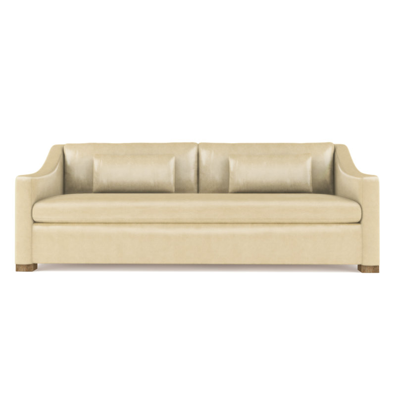 Canapé Crosby, H 32,5 po x l 96 po x P 38 po, Patiné, Cuir rétro huître