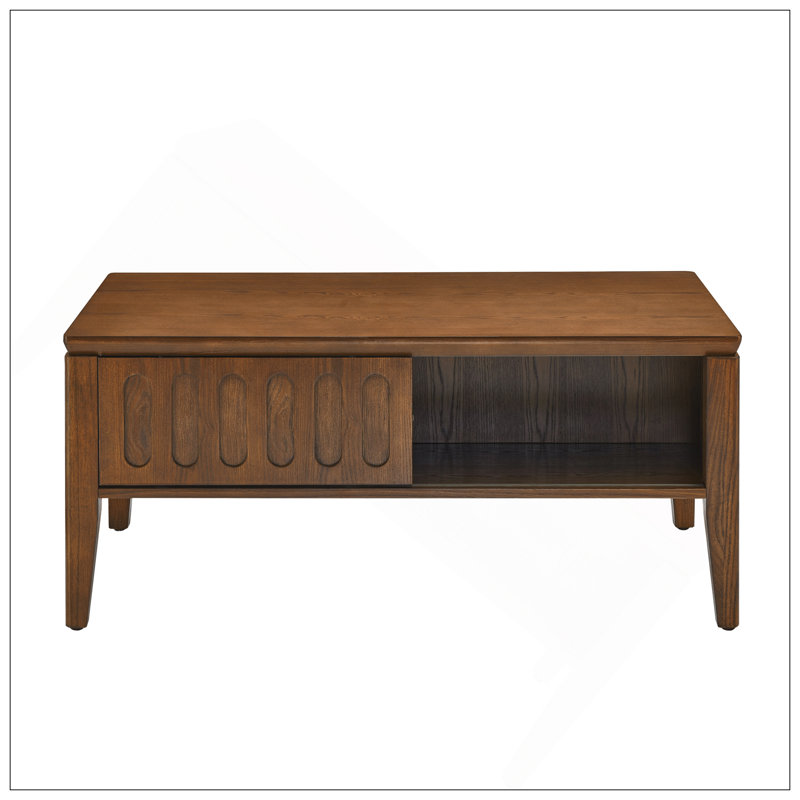 Table basse cannelée moderne Mid Century