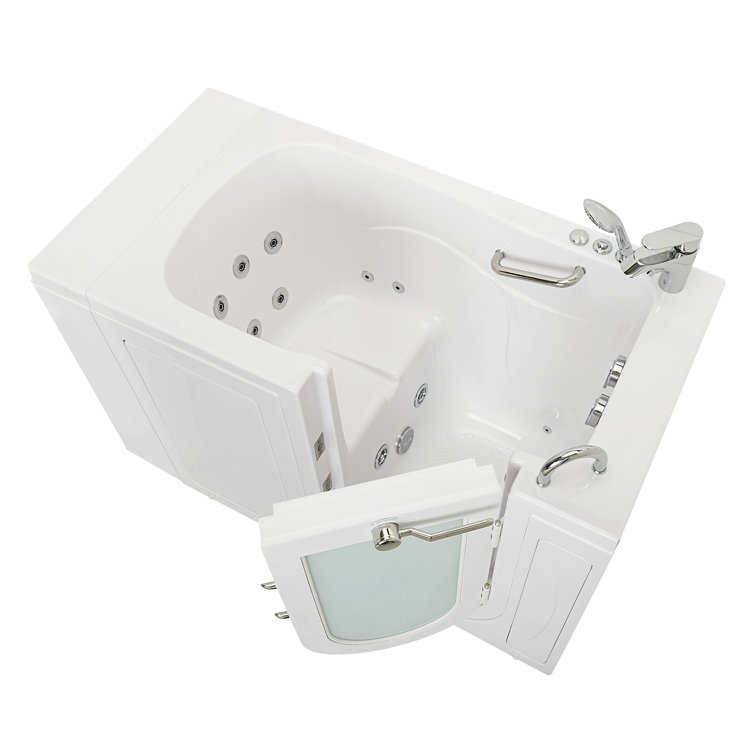 Monaco 52'' x 32'' Walk-in Whirlpool Acrylic Bathtub with Faucet