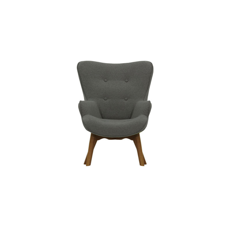 Wimbled Children's Club Chair, Dark Grey/Dark Oak