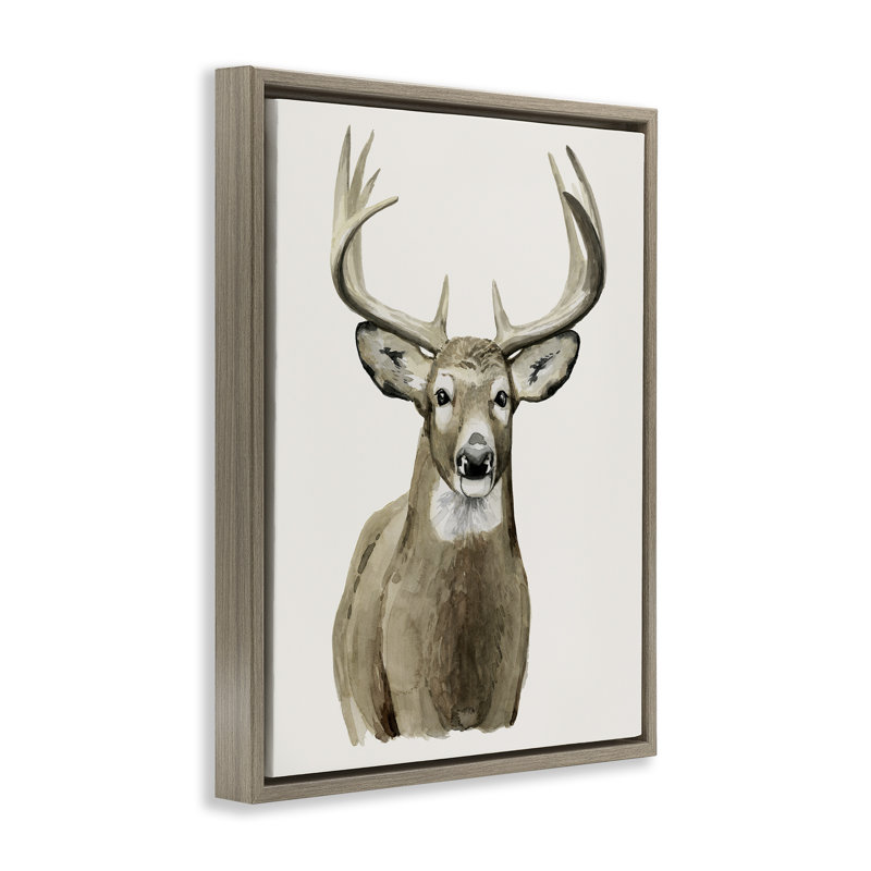 Art mural sur toile flottante subtile de style aquarelle, par Grace Popp, H 31 po x l 25 po, Cadre flottant orme Montalcino