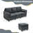Dicksie Upholstered 73 " L-Shaped Sofa & Chaise with Ottoman