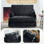 Fauteuil inclinable pliable pour canapé-lit, canapé-lit convertible 3 en 1, décor moderne de style Mid-Century, convient aux petits espaces, avec trois coussins, peut être placé dans la chambre d'étude de la chambre d'amis, noir-1320575815