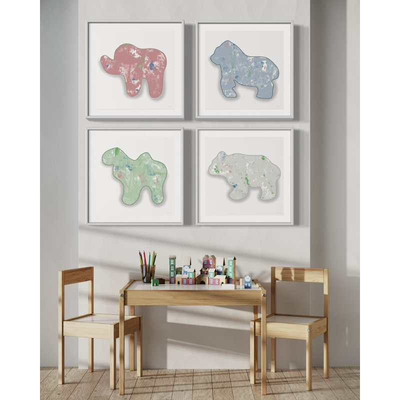 Elephant Animal Cracker, Pink, White