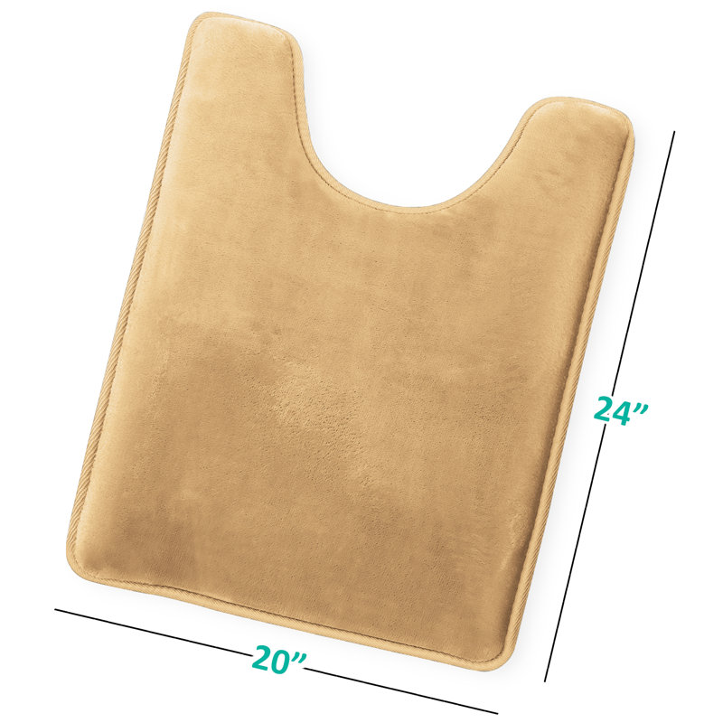 Ultra Soft and Absorbent Memory Foam Contour Mat with Non-Slip Backing, Camel/Gold